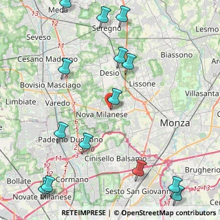 Mappa Via Don Carlo Mezzera, 20054 Nova Milanese MB, Italia (5.81071)