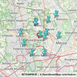 Mappa Via Don Carlo Mezzera, 20054 Nova Milanese MB, Italia (3.2525)