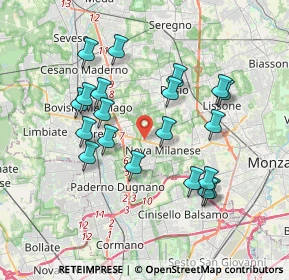 Mappa Via A. Locatelli, 20054 Nova Milanese MB, Italia (3.508)