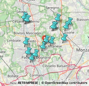 Mappa Via A. Locatelli, 20054 Nova Milanese MB, Italia (3.35125)