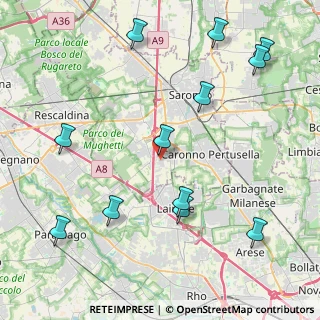 Mappa Via Monte Santo, 21040 Origgio VA, Italia (5.07833)