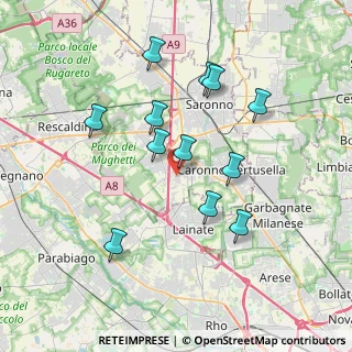 Mappa Via Monte Santo, 21040 Origgio VA, Italia (3.45333)