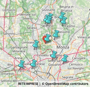 Mappa Via Fosse Ardeatine, 20834 Nova Milanese MB, Italia (6.965)