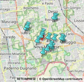 Mappa Via Fosse Ardeatine, 20834 Nova Milanese MB, Italia (1.242)