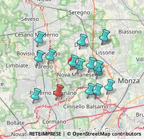 Mappa Via Fosse Ardeatine, 20834 Nova Milanese MB, Italia (3.19625)