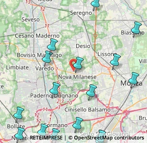 Mappa Via Fosse Ardeatine, 20834 Nova Milanese MB, Italia (6.523)