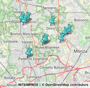 Mappa Via Fosse Ardeatine, 20834 Nova Milanese MB, Italia (3.5175)