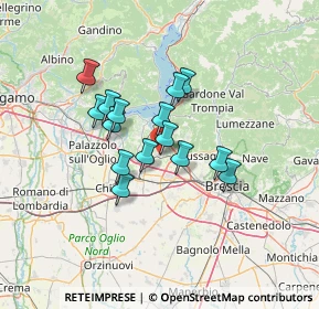 Mappa Via Caduti di Cefalonia, 25046 Cazzago San Martino BS, Italia (9.95333)