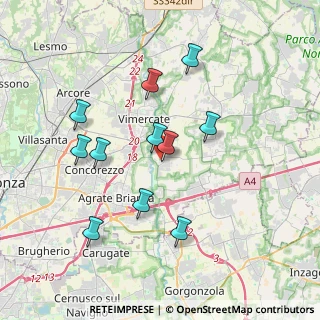 Mappa Via Bruno Buozzi, 20875 Burago di Molgora MB, Italia (3.50455)