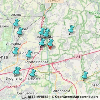 Mappa Via Bruno Buozzi, 20875 Burago di Molgora MB, Italia (4.46067)