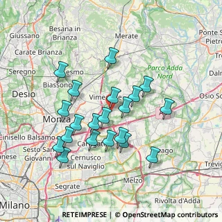 Mappa Via Bruno Buozzi, 20875 Burago di Molgora MB, Italia (6.6635)