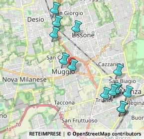 Mappa Via XXV Aprile, 20853 Muggiò MB, Italia (2.36643)
