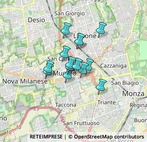 Mappa Via XXV Aprile, 20853 Muggiò MB, Italia (1.04714)