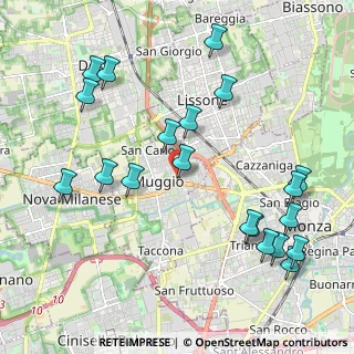 Mappa Via XXV Aprile, 20853 Muggiò MB, Italia (2.3875)
