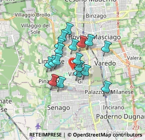 Mappa Via Risorgimento, 20812 Limbiate MB, Italia (1.18316)