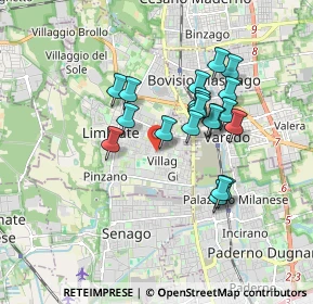 Mappa Via Risorgimento, 20812 Limbiate MB, Italia (1.4765)