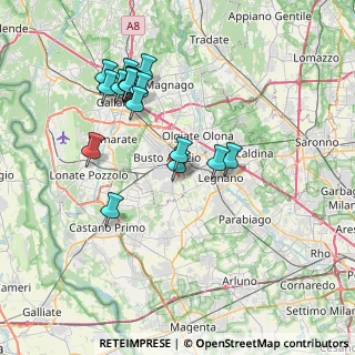 Mappa Via Guerrini Olindo, 21052 Busto Arsizio VA, Italia (7.39882)