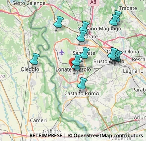 Mappa Via Galvani, 21015 Lonate Pozzolo VA, Italia (6.89143)