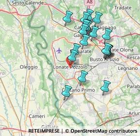Mappa Via Galvani, 21015 Lonate Pozzolo VA, Italia (7.3445)
