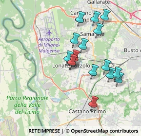 Mappa Via Galvani, 21015 Lonate Pozzolo VA, Italia (3.25313)