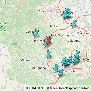 Mappa Via Cozza di Cornedo, 36070 Brogliano VI, Italia (9.6465)
