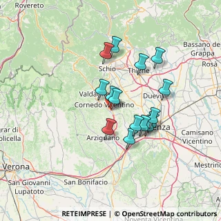Mappa Via Cozza di Cornedo, 36070 Brogliano VI, Italia (11.41)
