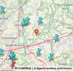 Mappa 20876 Burago di Molgora MB, Italia (6.05667)