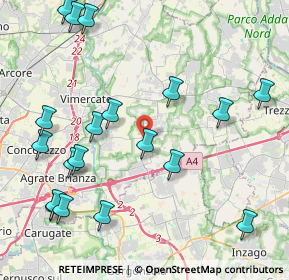 Mappa 20876 Burago di Molgora MB, Italia (5.00737)