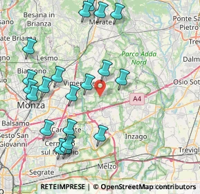 Mappa 20876 Burago di Molgora MB, Italia (9.174)