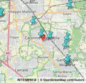 Mappa Via S. Alessandro, 21042 Caronno Pertusella VA, Italia (2.83692)
