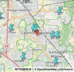 Mappa Via S. Alessandro, 21042 Caronno Pertusella VA, Italia (2.91786)