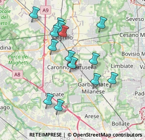 Mappa Via S. Alessandro, 21042 Caronno Pertusella VA, Italia (3.59857)
