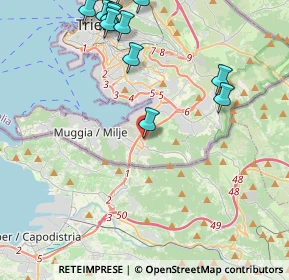 Mappa Via Flavia di Stramare 119 Montedoro, 34015 Muggia TS, Italia (5.66786)