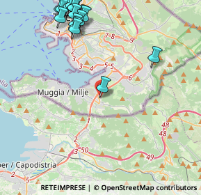 Mappa Via Flavia di Stramare 119 Montedoro, 34015 Muggia TS, Italia (5.7715)