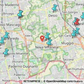 Mappa Via O. Favaron, 20834 Nova Milanese MB, Italia (3.21154)