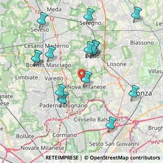 Mappa Via O. Favaron, 20834 Nova Milanese MB, Italia (4.366)