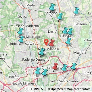 Mappa Via O. Favaron, 20834 Nova Milanese MB, Italia (4.88059)