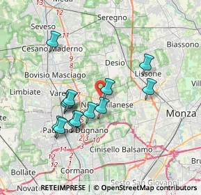 Mappa Via O. Favaron, 20834 Nova Milanese MB, Italia (3.22)