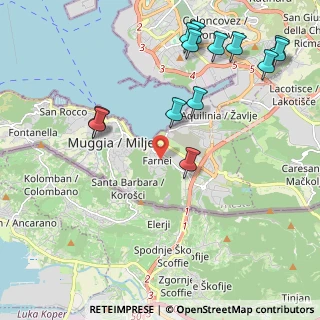 Mappa Via del Serbatoio, 34015 Muggia TS, Italia (2.52231)