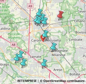 Mappa Via Caduti, 21042 Caronno Pertusella VA, Italia (3.90417)