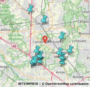 Mappa Via Caduti, 21042 Caronno Pertusella VA, Italia (3.95929)