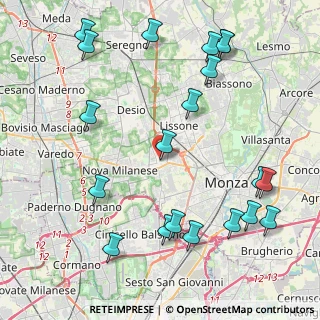 Mappa Via Ferrario, 20835 Muggiò MB, Italia (5.1985)