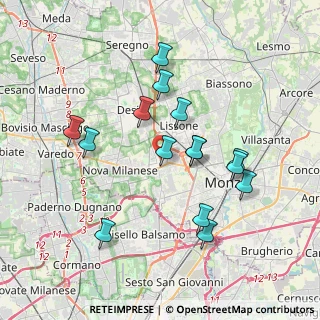 Mappa Via Ferrario, 20835 Muggiò MB, Italia (3.52267)