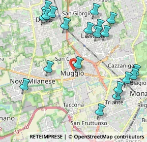 Mappa Via Ferrario, 20835 Muggiò MB, Italia (2.498)