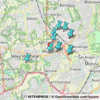 Mappa Via Ferrario, 20835 Muggiò MB, Italia (1.36917)