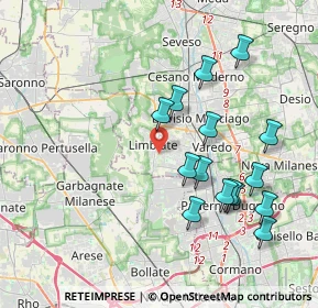 Mappa Via Unione, 20051 Limbiate MB, Italia (3.898)