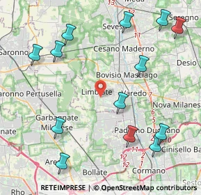 Mappa Via Unione, 20051 Limbiate MB, Italia (5.17154)