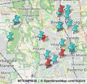 Mappa Via Unione, 20051 Limbiate MB, Italia (2.322)