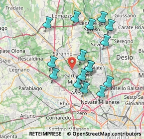 Mappa Via Toti Enrico, 21042 Caronno Pertusella VA, Italia (6.7875)