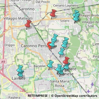 Mappa Via Toti Enrico, 21042 Caronno Pertusella VA, Italia (2.18765)